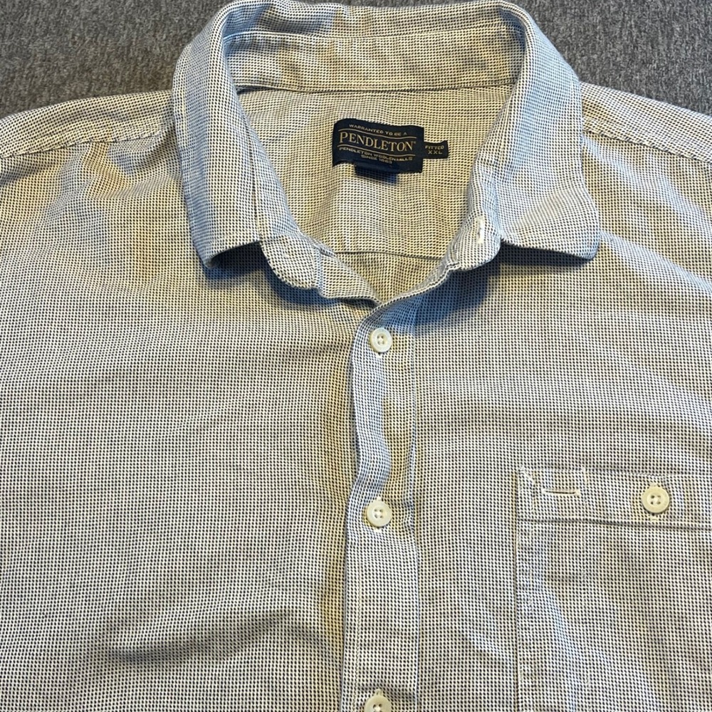 Pendleton Fitted XXL‎ Button Down Short Sleeve Casual Shirt Menswear